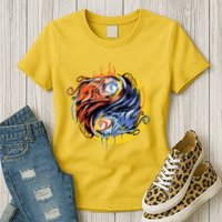 Phoenix Yin Yang Womens T-Shirt