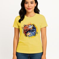 Phoenix Yin Yang Womens T-Shirt