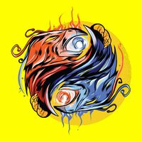 Phoenix Yin Yang Womens T-Shirt