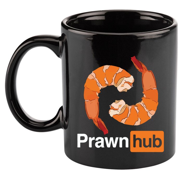 Prawn Hub 11oz C Handle Ceramic Mug
