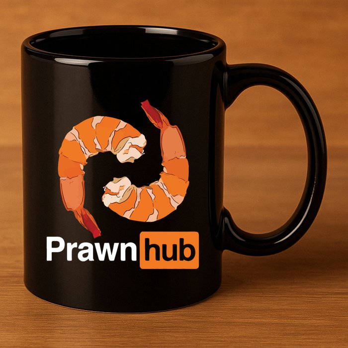 Prawn Hub 11oz C Handle Ceramic Mug