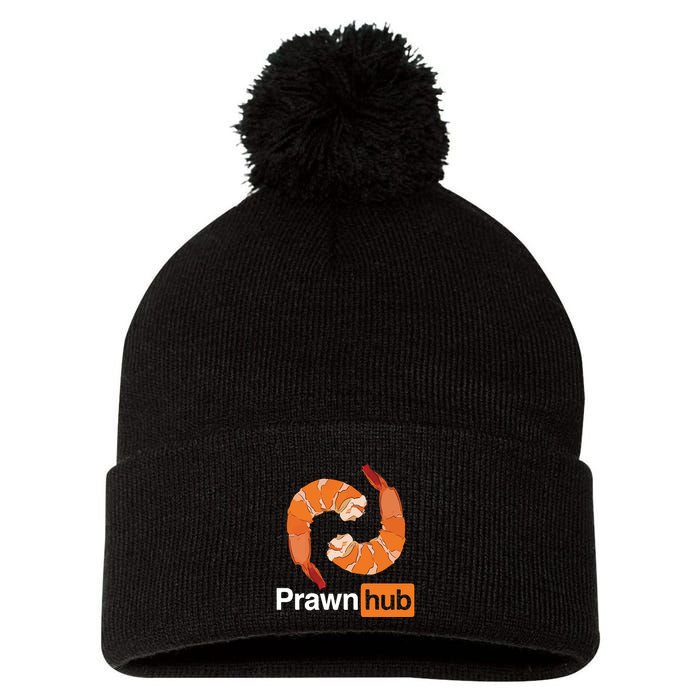 Prawn Hub Pom Pom 12in Knit Beanie