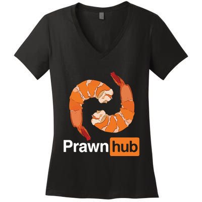 Prawn Hub Women's V-Neck T-Shirt