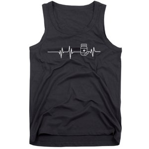 Pharmacist Heartbeat Pharmacy Technician PharmD Tank Top