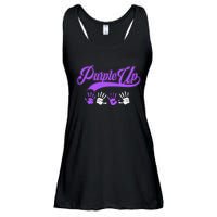 Purple Hands Purple Up Month Of Military Child Army Child Ladies Essential Flowy Tank