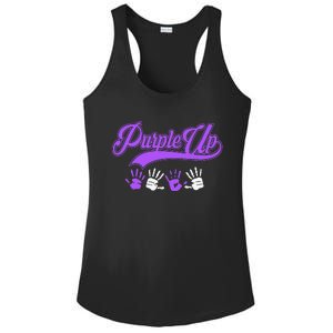 Purple Hands Purple Up Month Of Military Child Army Child Ladies PosiCharge Competitor Racerback Tank