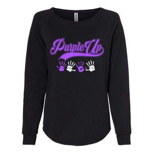 Purple Hands Purple Up Month Of Military Child Army Child Womens California Wash Sweatshirt