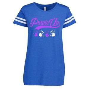 Purple Hands Purple Up Month Of Military Child Army Child Enza Ladies Jersey Football T-Shirt