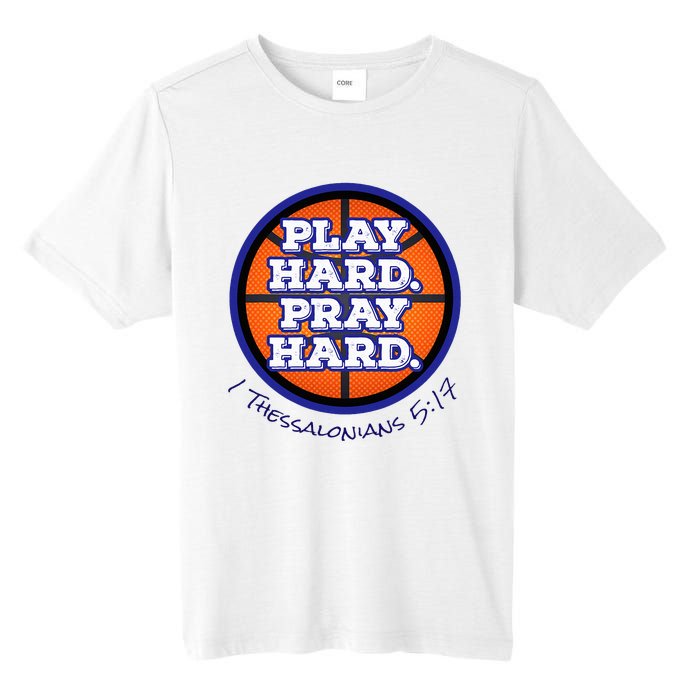 Play Hard. Pray Hard. Basketball Tall Fusion ChromaSoft Performance T-Shirt