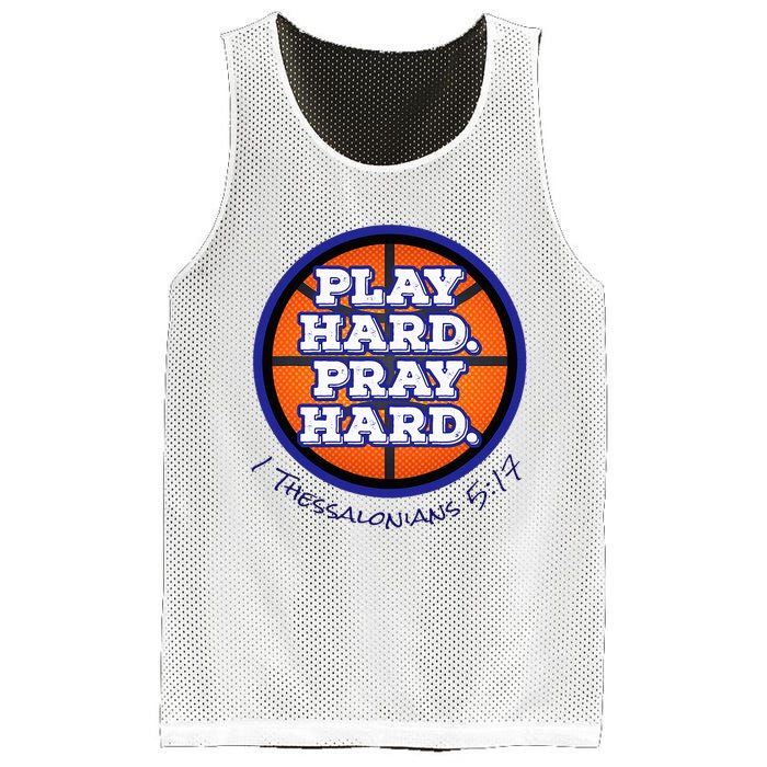 Play Hard. Pray Hard. Basketball Mesh Reversible Basketball Jersey Tank