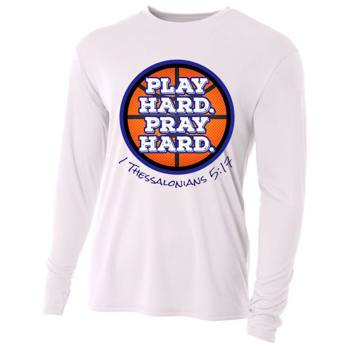 Play Hard. Pray Hard. Basketball Cooling Performance Long Sleeve Crew