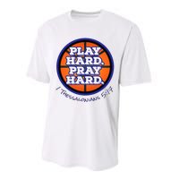 Play Hard. Pray Hard. Basketball Performance Sprint T-Shirt