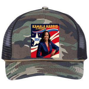 President Harris Retro Rope Trucker Hat Cap