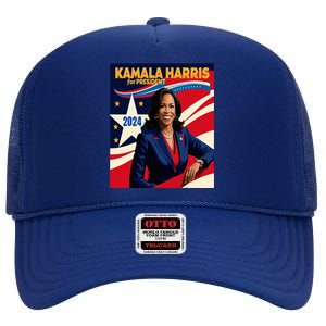 President Harris High Crown Mesh Back Trucker Hat