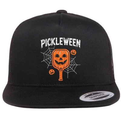 Pickleween Halloween Pickleball Players Flat Bill Trucker Hat