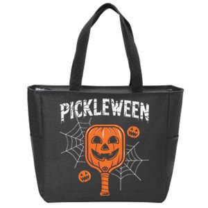 Pickleween Halloween Pickleball Players Zip Tote Bag