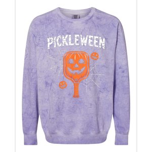 Pickleween Halloween Pickleball Players Colorblast Crewneck Sweatshirt