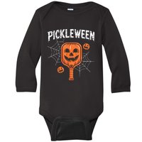 Pickleween Halloween Pickleball Players Baby Long Sleeve Bodysuit