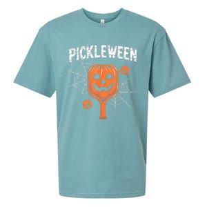 Pickleween Halloween Pickleball Players Sueded Cloud Jersey T-Shirt