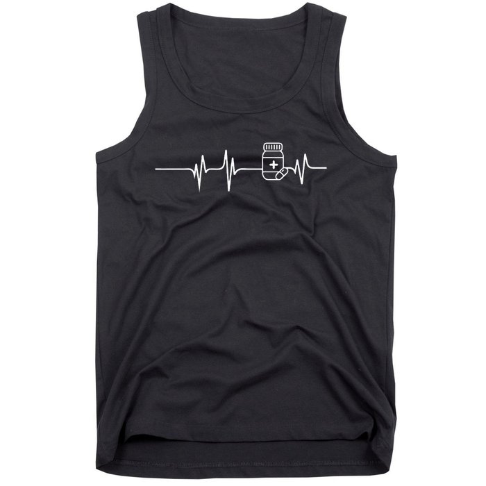 Pharmacist Heartbeat Pharmacy Technician PharmD Tank Top