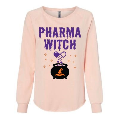 Pharmacist Halloween Pharmacy Tech Women Pharma Witch Womens California Wash Sweatshirt