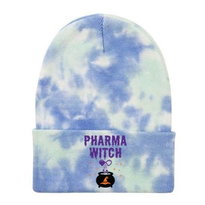 Pharmacist Halloween Pharmacy Tech Women Pharma Witch Tie Dye 12in Knit Beanie