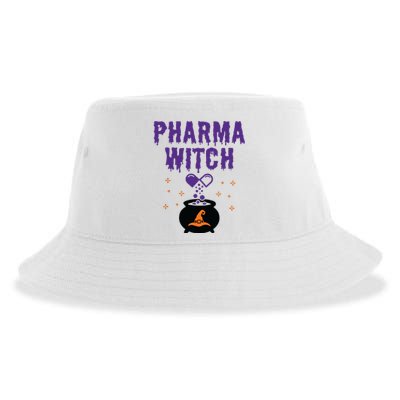 Pharmacist Halloween Pharmacy Tech Women Pharma Witch Sustainable Bucket Hat