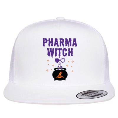 Pharmacist Halloween Pharmacy Tech Women Pharma Witch Flat Bill Trucker Hat