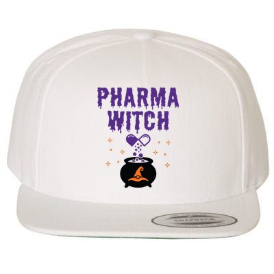 Pharmacist Halloween Pharmacy Tech Women Pharma Witch Wool Snapback Cap