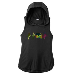 Pharmacist Heartbeat Pharmacy Technician PharmD Graphic Ladies PosiCharge Tri-Blend Wicking Draft Hoodie Tank