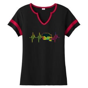 Pharmacist Heartbeat Pharmacy Technician PharmD Graphic Ladies Halftime Notch Neck Tee