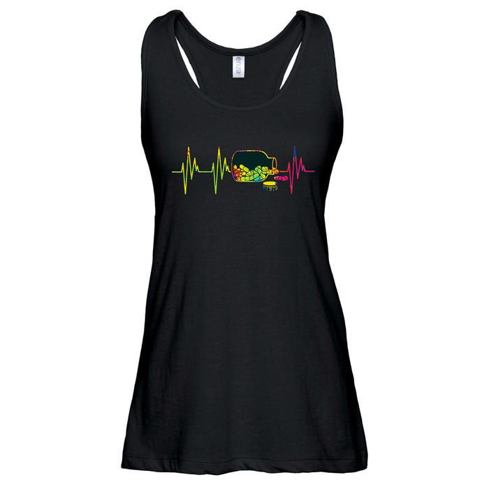 Pharmacist Heartbeat Pharmacy Technician PharmD Graphic Ladies Essential Flowy Tank