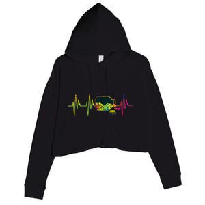 Pharmacist Heartbeat Pharmacy Technician PharmD Graphic Crop Fleece Hoodie