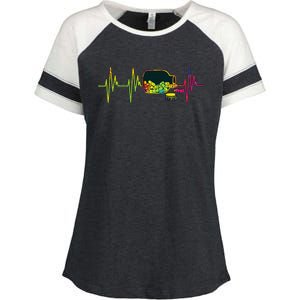 Pharmacist Heartbeat Pharmacy Technician PharmD Graphic Enza Ladies Jersey Colorblock Tee