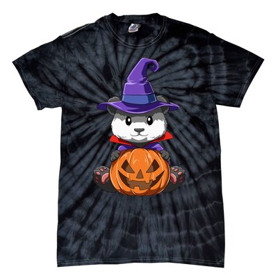 Panda Halloween Panda Lover Gift Panda Pumpkin Halloween Tie-Dye T-Shirt