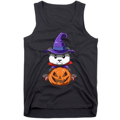 Panda Halloween Panda Lover Gift Panda Pumpkin Halloween Tank Top