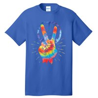 Peace Hand Peace Sign Tie Dye Tall T-Shirt