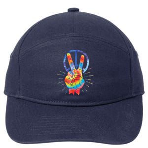 Peace Hand Peace Sign Tie Dye 7-Panel Snapback Hat