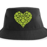 Pickleball Heart Professional Pickleball Game Players Great Gift Sustainable Bucket Hat