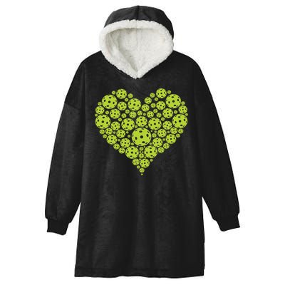 Pickleball Heart Professional Pickleball Game Players Great Gift Hooded Wearable Blanket