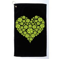 Pickleball Heart Professional Pickleball Game Players Great Gift Golf Towel