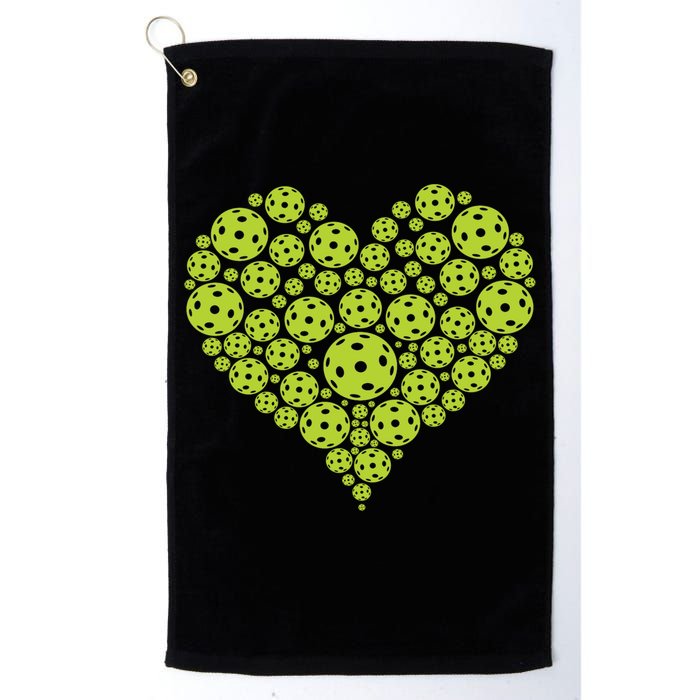 Pickleball Heart Professional Pickleball Game Players Great Gift Golf Towel