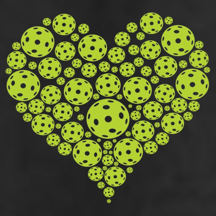 Pickleball Heart Professional Pickleball Game Players Great Gift Golf Towel