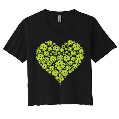 Pickleball Heart Professional Pickleball Game Players Great Gift Crop Top
