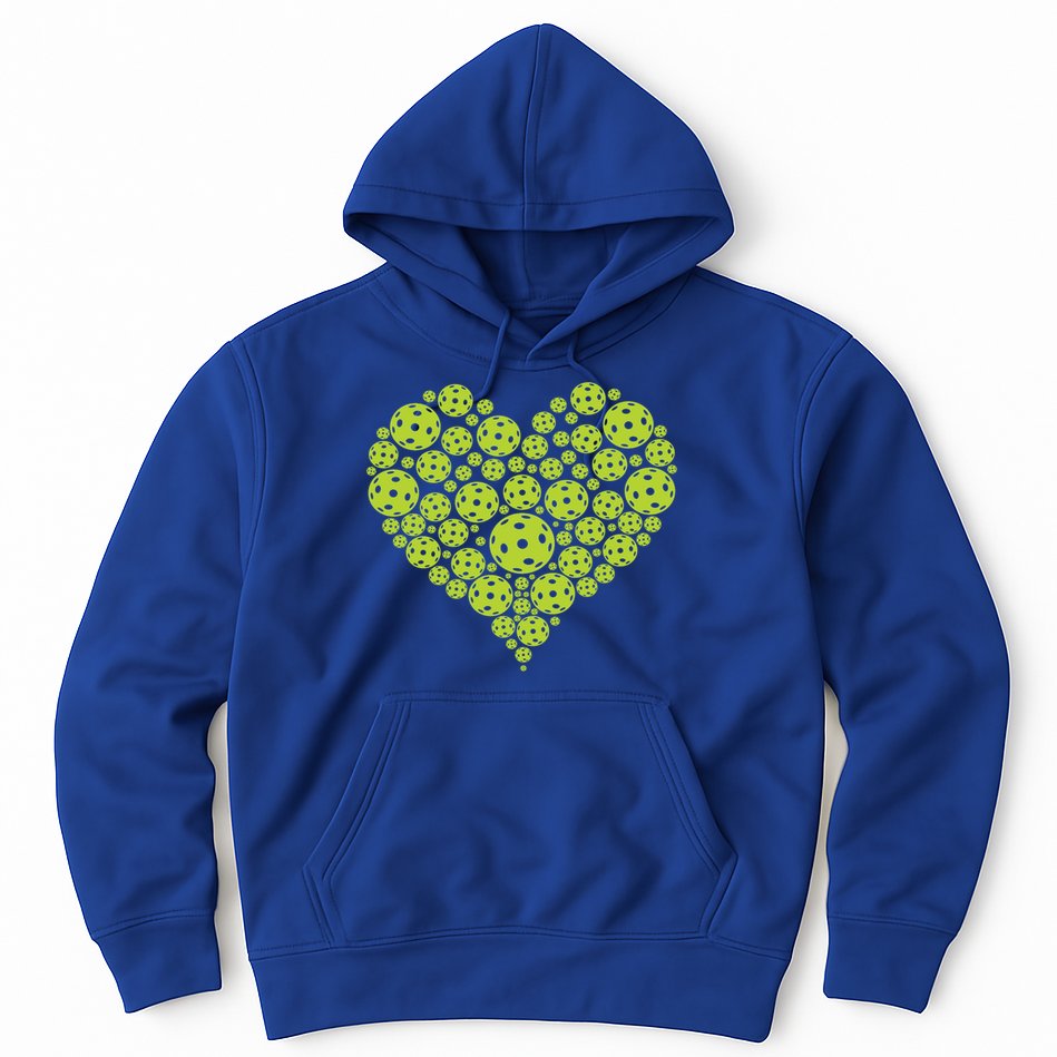 Pickleball Heart Professional Pickleball Game Players Great Gift Hoodie