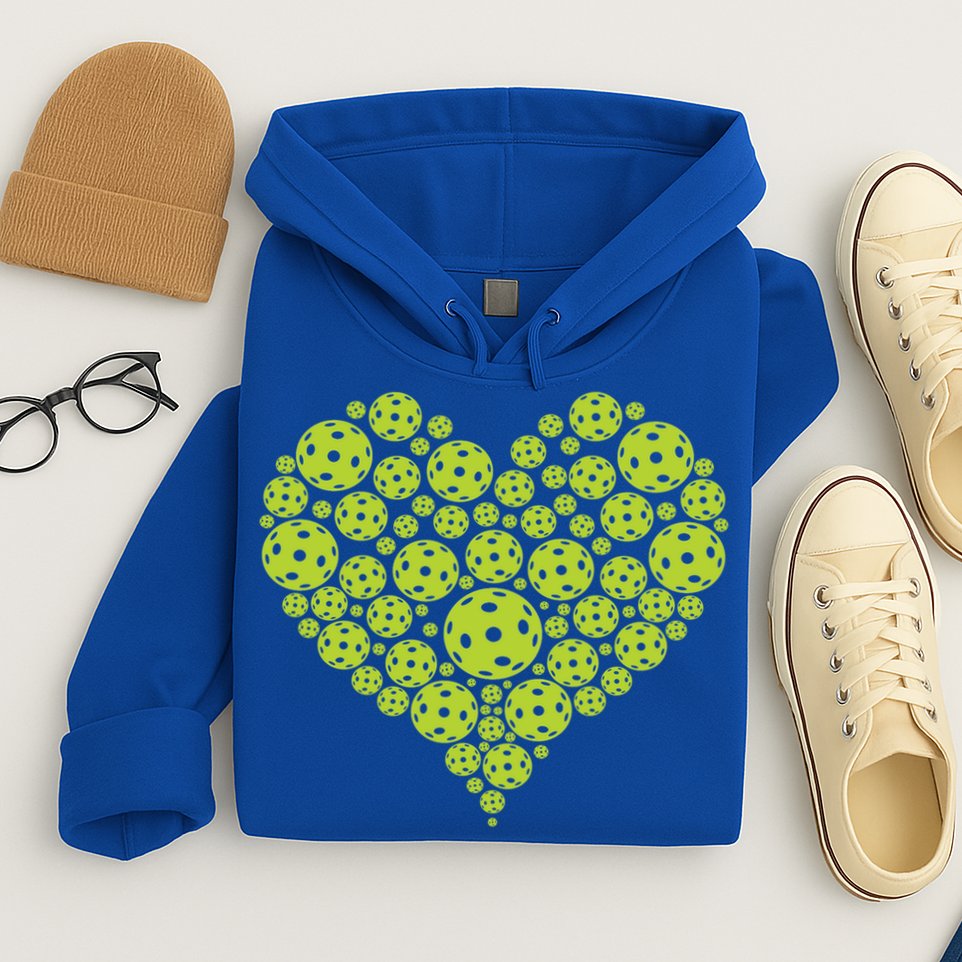 Pickleball Heart Professional Pickleball Game Players Great Gift Hoodie