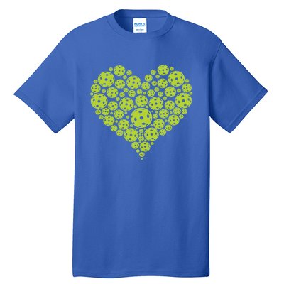 Pickleball Heart Professional Pickleball Game Players Great Gift Tall T-Shirt