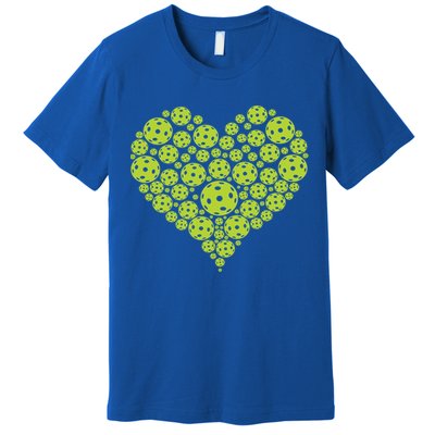 Pickleball Heart Professional Pickleball Game Players Great Gift Premium T-Shirt