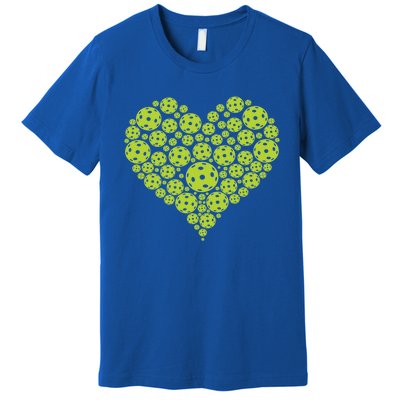 Pickleball Heart Professional Pickleball Game Players Great Gift Premium T-Shirt