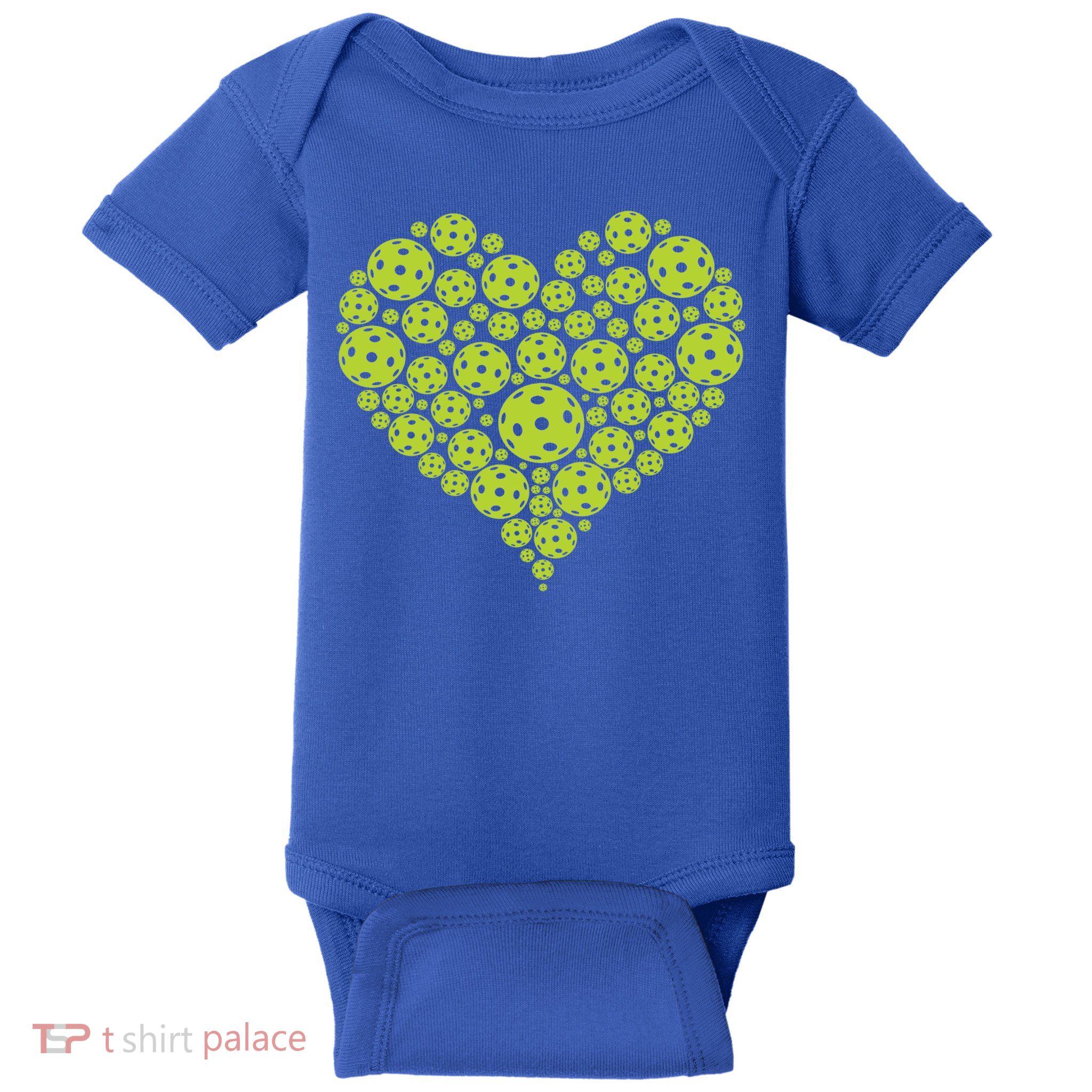Pickleball Heart Professional Pickleball Game Players Great Gift Baby Bodysuit